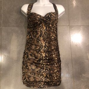 Shiny Snake Print Bodycon Dress – Fierce & Flattering